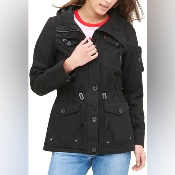 Levi’s light weight military jacket plus size black NWT - Picture 5 of 12